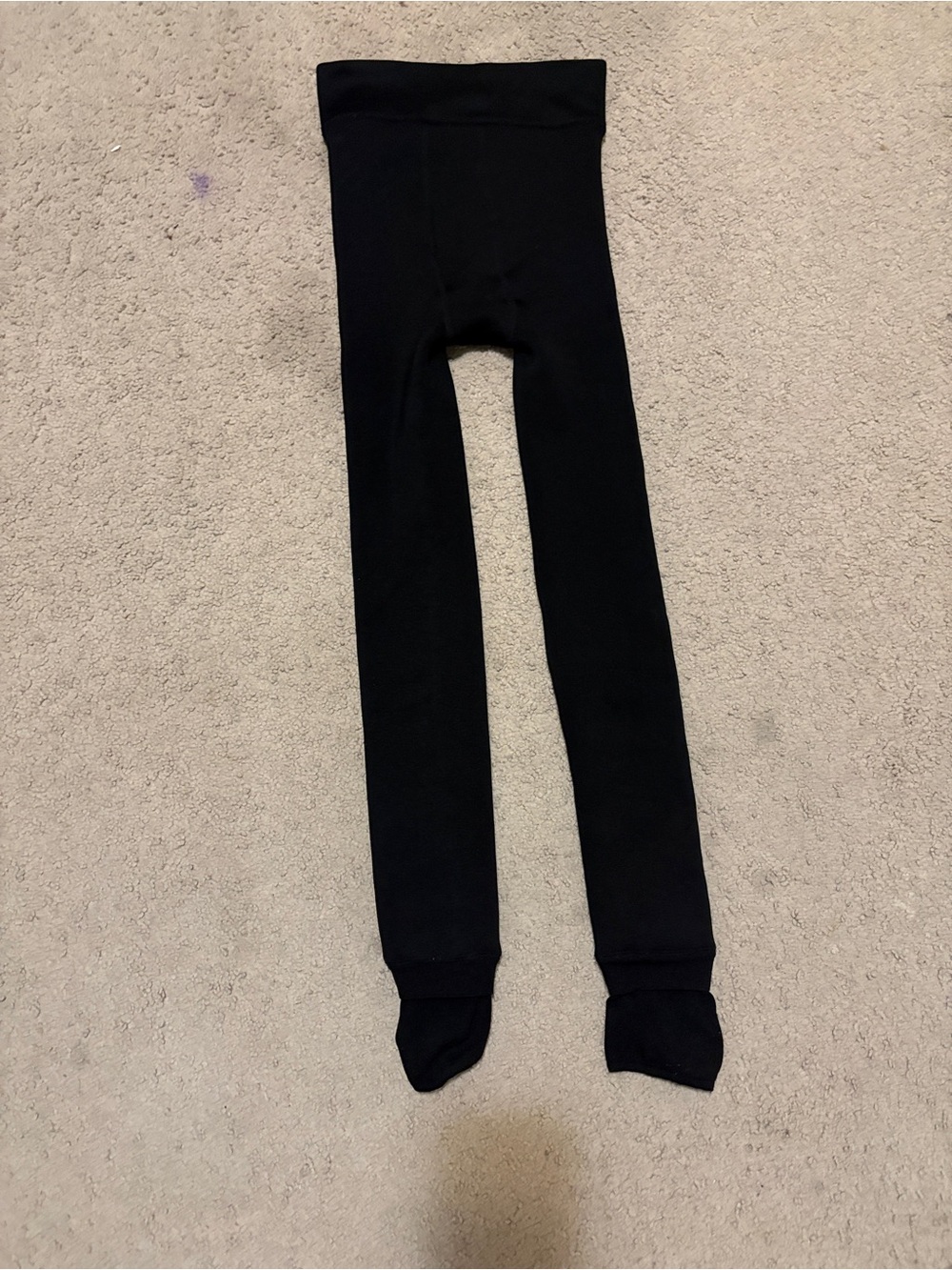 Black Full-Length Footed Tights